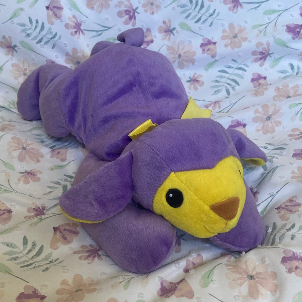 Vtg Ty Pillow Pal Baba Ba Ba Lamb Sheep Plush Stuffed Animal Purple Yellow 14"